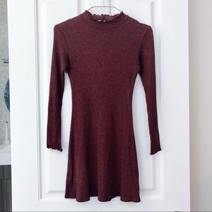 NWOT! UO Lettuce-Edge Mock-Neck Mini Dress